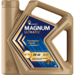 Моторное масло Rosneft Magnum Ultratec SN/CF 5W-40, 4 л