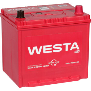 Автомобильный аккумулятор Westa Asia EFB 70 Ач обратная полярность D23L