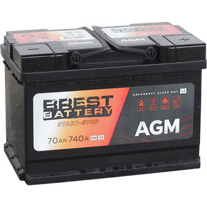 Автомобильный аккумулятор Brest Battery AGM 70 Ач обратная полярность L3